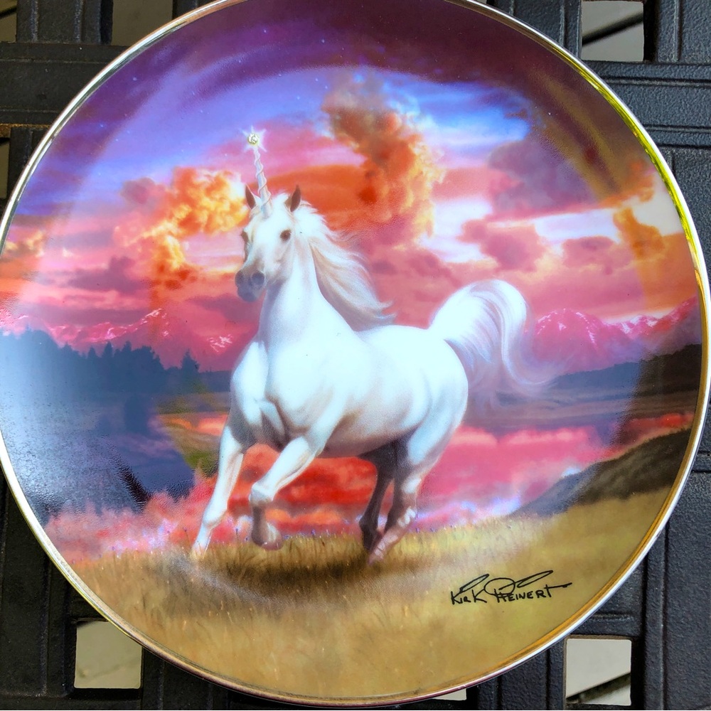 2for$20🟠The Mystical Diamond Unicorn - limited edition collectible plate